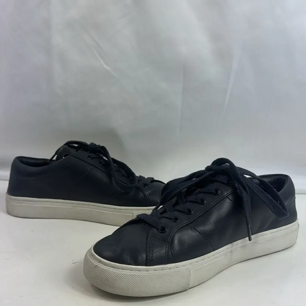 Tory Burch Amalia T-Logo Navy Blue Leather Low Top Women’s Sneakers